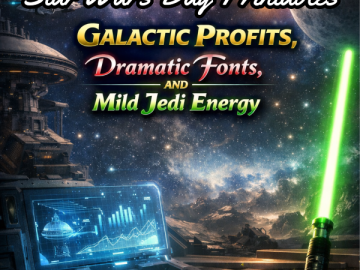 Star Wars Day Printables – Galactic Profits, Dramatic Fonts, and Mild Jedi Energy