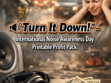 🔊 “Turn It Down!” — International Noise Awareness Day Printable Profit Pack