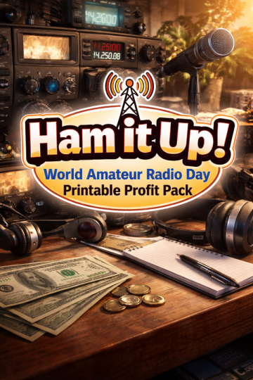 📡 “Ham It Up!” — World Amateur Radio Day Printable Profit Pack