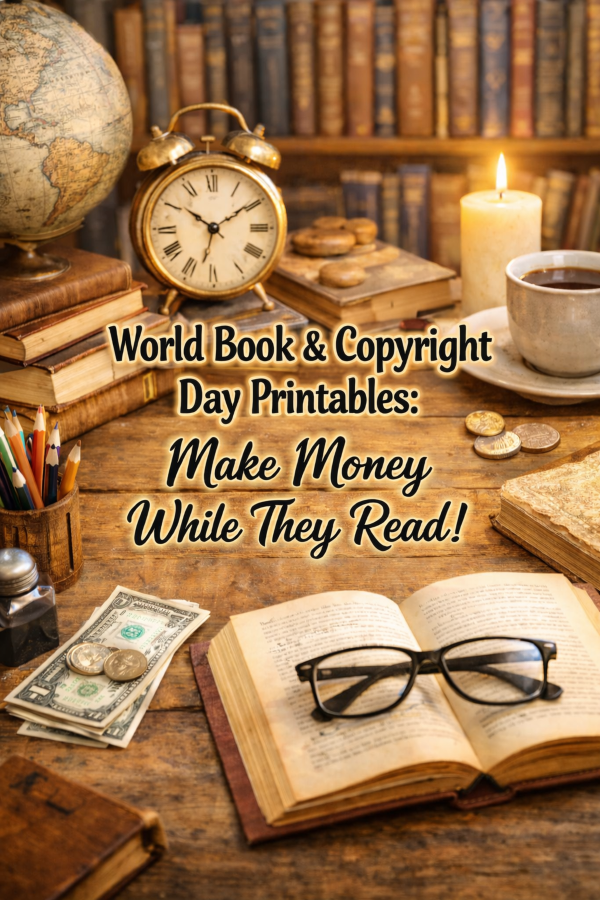 📚 World Book & Copyright Day Printables: Make Money While They Read!