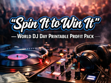 🎧 “Spin It to Win It” — World DJ Day Printable Profit Pack
