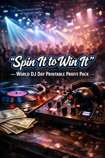 🎧 “Spin It to Win It” — World DJ Day Printable Profit Pack