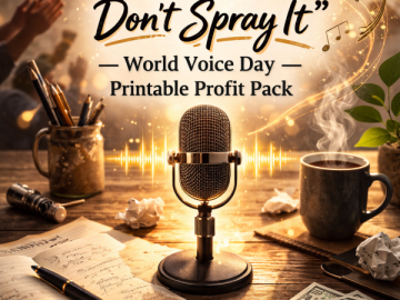 🎤 “Say It, Don’t Spray It” — World Voice Day Printable Profit Pack