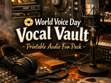 📀 “World Voice Day Vocal Vault” — Printable Audio Fun Pack