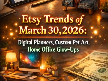 Etsy Trends of March 30, 2026: Digital Planners, Custom Pet Art, Home Office Glow-Ups