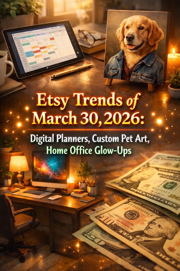 Etsy Trends of March 30, 2026: Digital Planners, Custom Pet Art, Home Office Glow-Ups