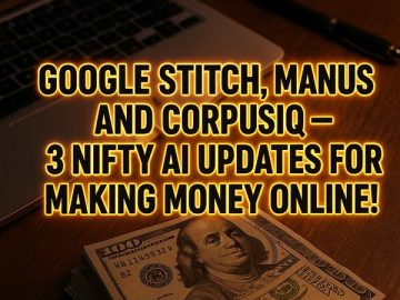Google Stitch, Manus and CorpusIQ – 3 Nifty AI Updates for Making Money Online!
