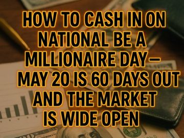 How to Cash In on National Be a Millionaire Day – May 20 Is 60 Days Out and the Market Is Wide Open