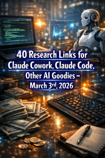 40 Research Links for Claude Cowork, Claude Code, Other AI Goodies – March 3rd, 2026