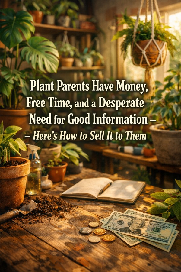 Plant Parents Have Money, Free Time, and a Desperate Need for Good Information – Here’s How to Sell It to Them