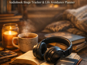 🎧 “I’ll Just Listen to One More Chapter…” – Audiobook Binge Tracker & Life Avoidance Planner