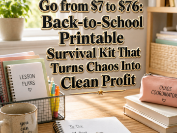Go from  to : Back-to-School Printable Survival Kit That Turns Chaos Into Clean Profit