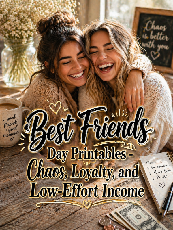 Best Friends Day Printables – Chaos, Loyalty, and Low-Effort Income