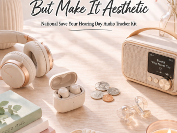 🔊 “Protect Your Ears… But Make It Aesthetic” – National Save Your Hearing Day Audio Tracker Kit