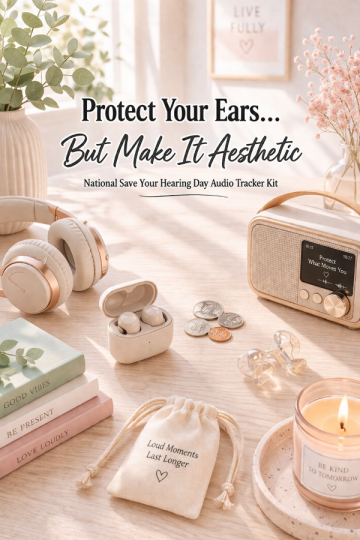 🔊 “Protect Your Ears… But Make It Aesthetic” – National Save Your Hearing Day Audio Tracker Kit