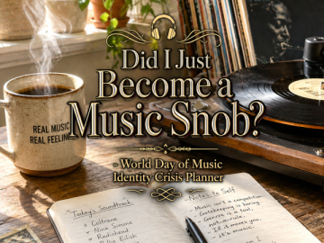 🎧 “Did I Just Become a Music Snob?” – World Day of Music Identity Crisis Planner