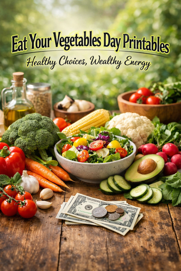 Eat Your Vegetables Day Printables – Healthy Choices, Wealthy Energy