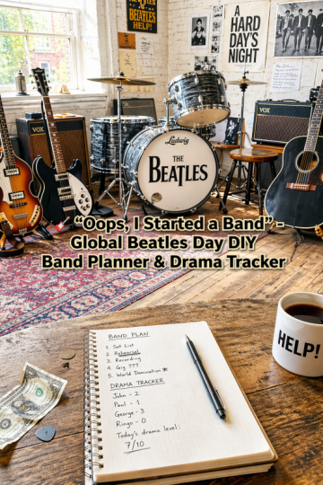 🎸 “Oops, I Started a Band” – Global Beatles Day DIY Band Planner & Drama Tracker