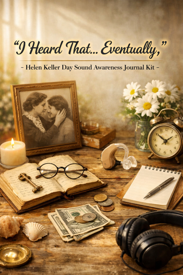 🦻 “I Heard That… Eventually,” – Helen Keller Day Sound Awareness Journal Kit