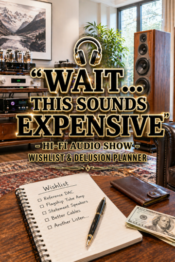 🎧 “Wait… This Sounds Expensive” – Hi-Fi Audio Show Wishlist & Delusion Planner