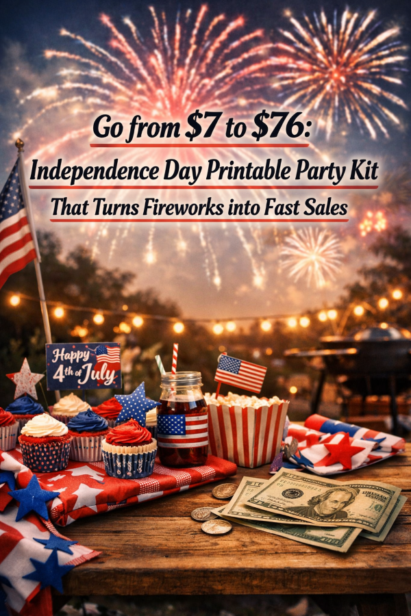 Go from  to : Independence Day Printable Party Kit That Turns Fireworks into Fast Sales