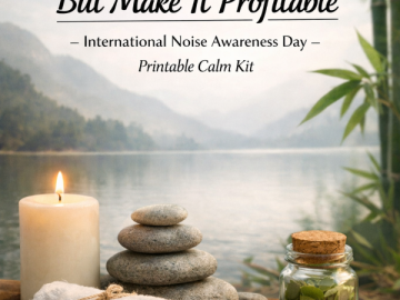 “Silence… But Make It Profitable” – International Noise Awareness Day Printable Calm Kit