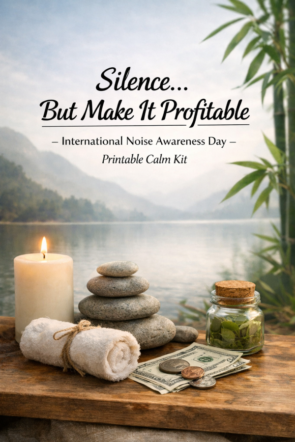 “Silence… But Make It Profitable” – International Noise Awareness Day Printable Calm Kit