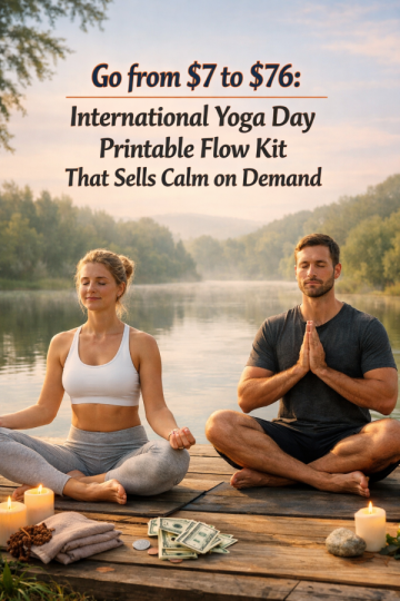 Go from  to : International Yoga Day Printable Flow Kit That Sells Calm on Demand