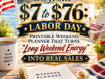 Go from  to : Labor Day Printable Weekend Planner That Turns “Long Weekend Energy” Into Real Sales