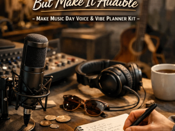 🎤 “Main Character Energy… But Make It Audible” – Make Music Day Voice & Vibe Planner Kit