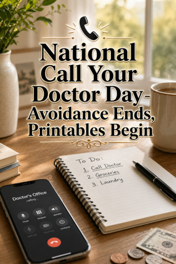 📞 National Call Your Doctor Day – Avoidance Ends, Printables Begin