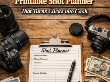 Go from  to : National Camera Day Printable Shot Planner That Turns Clicks into Cash