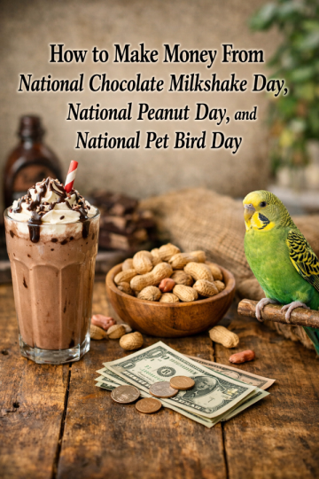 How to Make Money From National Chocolate Milkshake Day, National Peanut Day, and National Pet Bird Day