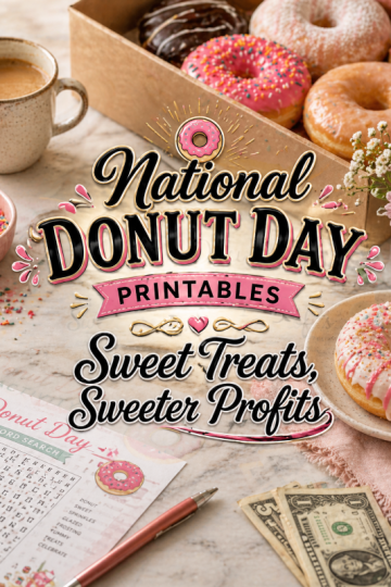 National Donut Day Printables – Sweet Treats, Sweeter Profits
