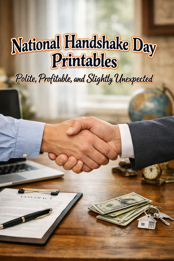 National Handshake Day Printables – Polite, Profitable, and Slightly Unexpected