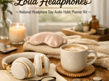 🎧 “Soft Life, Loud Headphones” — National Headphone Day Audio Habit Planner Kit