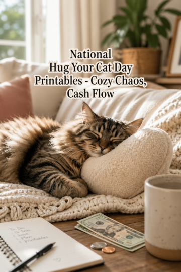 National Hug Your Cat Day Printables – Cozy Chaos, Cash Flow