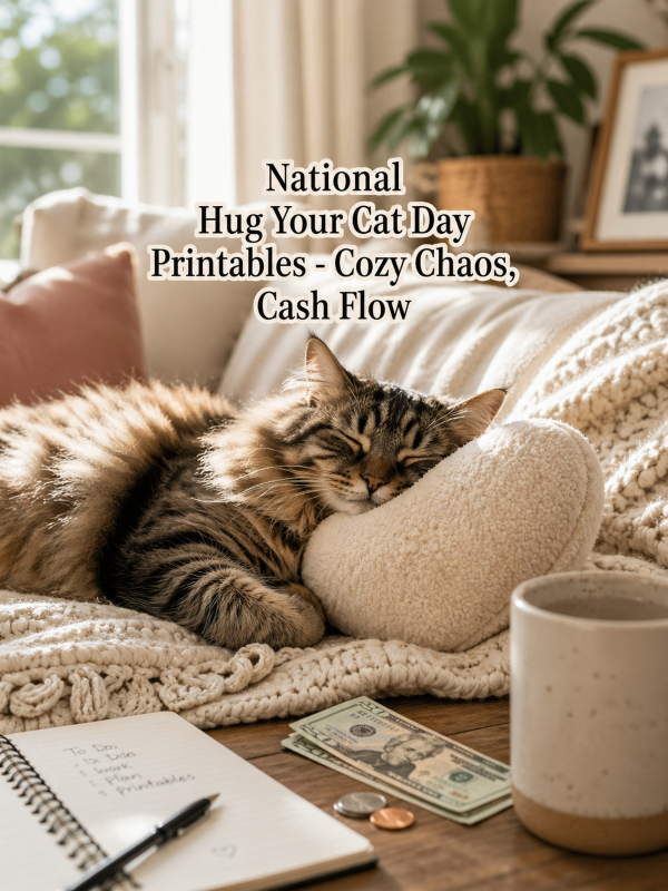 National Hug Your Cat Day Printables – Cozy Chaos, Cash Flow