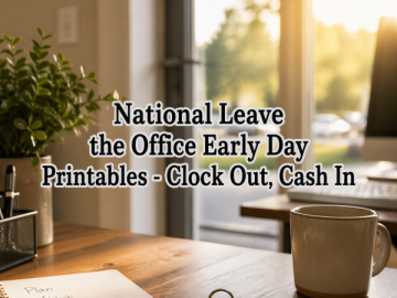 National Leave the Office Early Day Printables – Clock Out, Cash In