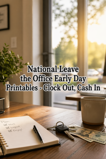 National Leave the Office Early Day Printables – Clock Out, Cash In