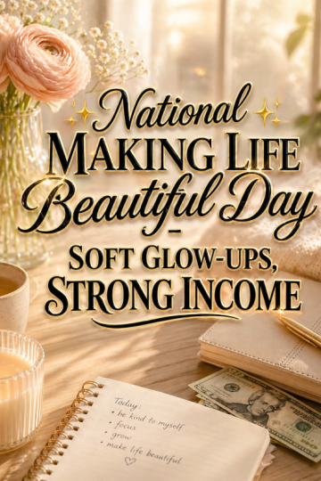 ✨ National Making Life Beautiful Day – Soft Glow-Ups, Strong Income
