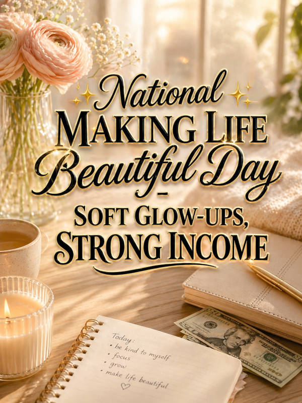 ✨ National Making Life Beautiful Day – Soft Glow-Ups, Strong Income