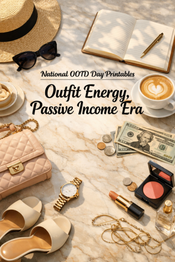 National OOTD Day Printables – Outfit Energy, Passive Income Era