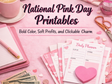 National Pink Day Printables – Bold Color, Soft Profits, and Clickable Charm