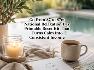 Go from  to : National Relaxation Day Printable Reset Kit That Turns Calm Into Consistent Income