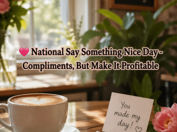 💖 National Say Something Nice Day – Compliments, But Make It Profitable