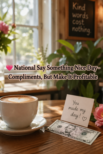 💖 National Say Something Nice Day – Compliments, But Make It Profitable