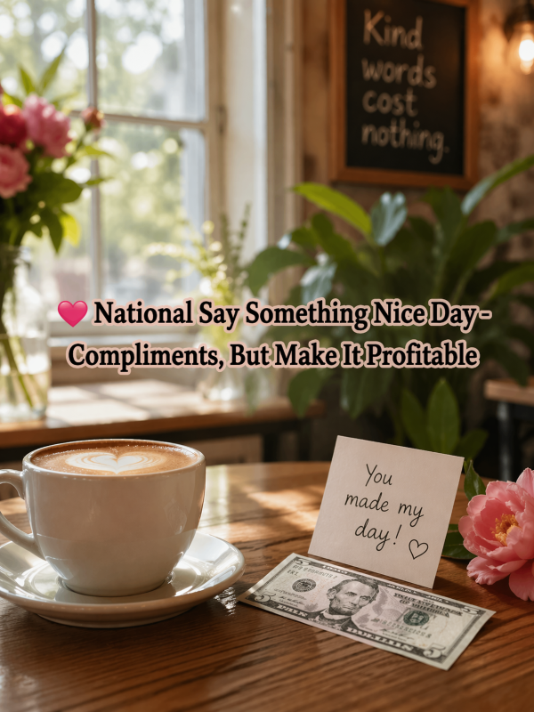💖 National Say Something Nice Day – Compliments, But Make It Profitable