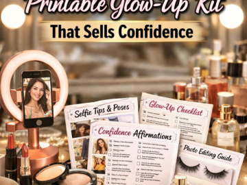 Go from  to : National Selfie Day Printable Glow-Up Kit That Sells Confidence