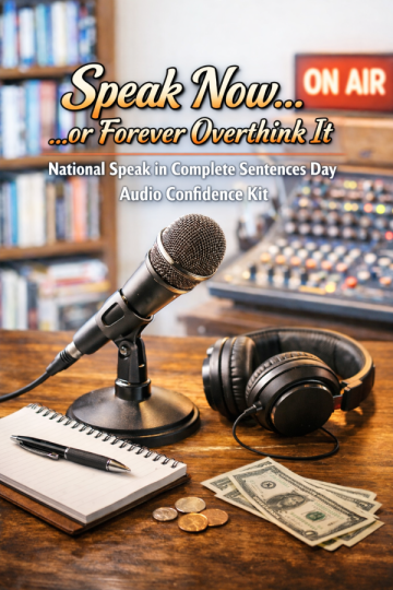 🎤 “Speak Now… or Forever Overthink It” National Speak in Complete Sentences Day Audio Confidence Kit